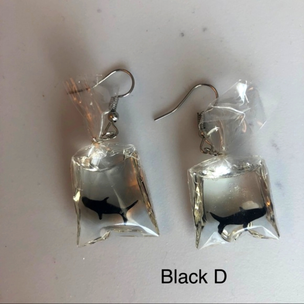 Earrings Fish in Bags Pet Store Several Varieties - Picture 6 of 6